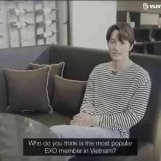 🧷 f81d37b5 Who do you think is the most popular EXO member in Vietnam? EXO, Vietnam, kpop, music, celebrity, interview telegram sticker