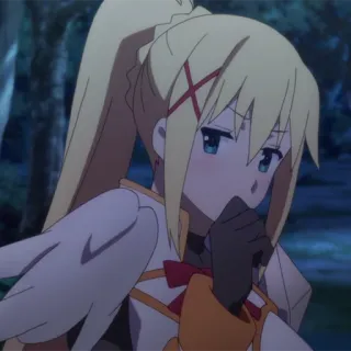 🛡 6f8b137a Darkness KonoSuba Anime, Konosuba, Darkness, Personaje, Mujer, Pelo rubio telegram sticker