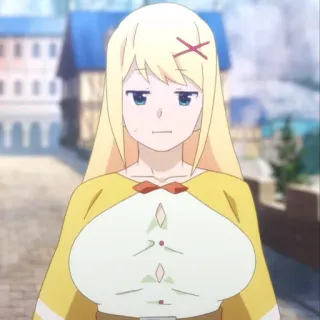 💫 7ff51f4a Darkness Konosuba anime, rubia, mujer, konosuba, darkness telegram sticker