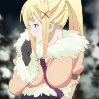 🛡 a0e4a6d5 Darkness KonoSuba Anime, Personaje, Rubia, Konosuba, Darkness telegram sticker