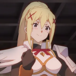 💫 d051fcec Darkness KonoSuba Anime, Waifu, Fanart, Japonés telegram sticker