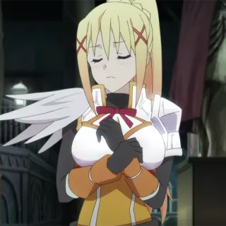 💫 da0160a1 Darkness Konosuba Anime, Fantasía, Rubia, Mujer, Konosuba, Darkness telegram sticker