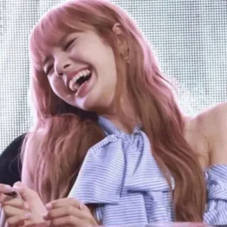 💘 61ccb257 woman, person, smiling, pink hair, laughing telegram sticker