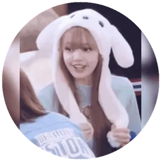 😂 a5c520b2 wanita, orang, telinga kelinci, topi, imut, senyum telegram sticker