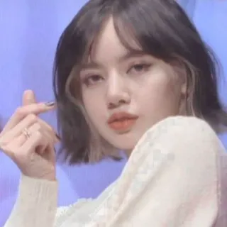 🌼 5333cdb2 Lisa kpop, 아이돌, 리사, 블랙핑크, 가수, 하트, 손가락 하트 telegram sticker