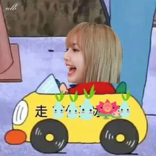 🏎️ e647ed61 走 漫画, 黄色い車, 可愛い, 顔, 中国語 telegram sticker