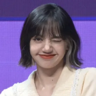 😉 ff225c3e Lisa リサ, blackpink, ウィンク, kpop, 女性, 歌手, アイドル telegram sticker