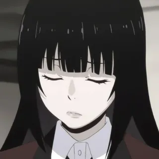 🃏 adb5a6c4 Yumeko Jabami Kakegurui Anime, Vrouw, Meisje, zwart haar, Kakegurui, Yumeko Jabami telegram sticker