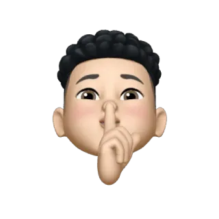 🤫 4180431b อิโมจิ, ชู่ว, เงียบ, ความลับ, นิ้ว, ปาก telegram sticker