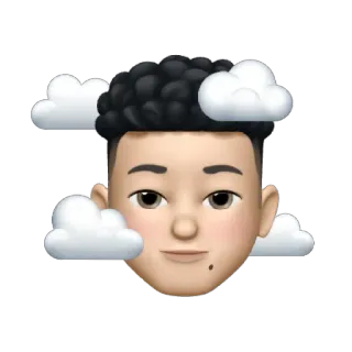 😃 f7d35b2f Memoji, เมฆ, อวตาร, อีโมจิ, หัว telegram sticker