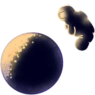 🌋 5e8b5640 hành tinh, nhân vật, hoạt hình, vũ trụ, tối telegram sticker