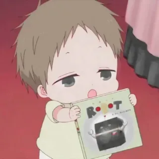 ❤️‍🔥 cda466e7 ROOT Anime, Em bé, Dễ thương, Sách telegram sticker