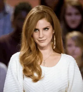 😊 ffda01af Lana Del Rey Lana Del Rey, chanteuse, musicienne, célébrité, culture pop, femme, bijoux or whatsapp sticker
