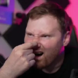 🤥 104e4b0b 男人, 手指, 鼻子, 表情, 脸, 搞笑 telegram sticker