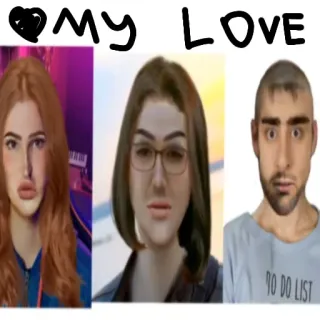 ❤️ 114e2ae2 MY LOVE 爱, 人物, 卡通 telegram sticker