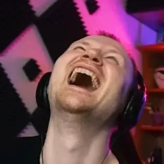 🤣 2ff69a9f 男人, 脸, 尖叫, 表情, 头 telegram sticker