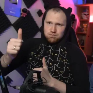 👍 6f3fe0da 男人, 赞, 猫, 人, 自拍 telegram sticker