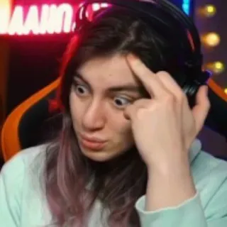 😒 bef9e190 中指, 冒犯, 粗鲁, 不敬, 女人 telegram sticker