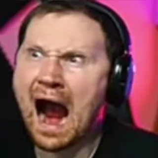 🤬 e94e47de 人, 头, 脸, 尖叫, 表情, 男人 telegram sticker