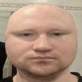 🥚 f68a1d52 男人, 秃头, 脸, 肖像, 头, 人 telegram sticker