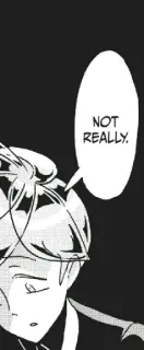 😕 2e1fd5a4 NOT REALLY. 만화, 애니메이션, 말풍선, 표정 telegram sticker