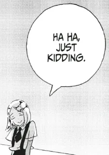 😬 542c92d1 HA HA, JUST KIDDING. 애니메이션, 만화, 말풍선, 캐릭터, 농담 telegram sticker