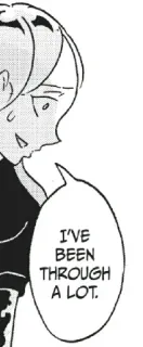 😏 a3674211 I'VE BEEN THROUGH A LOT. 애니메이션, 만화, 캐릭터, 대화 telegram sticker