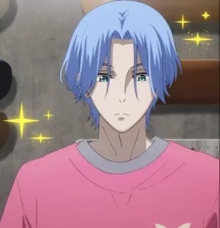 ❄️ 5f909832 Reki Kyan SK8 the Infinity Anime, Charakter, Blaue Haare, Funkeln, Manga, SK8 the Infinity telegram sticker