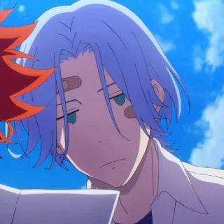 ❄️ e29b41a2 Reki Kyan SK8 the Infinity Anime, Charakter, Porträt, blaue Haare, ruhig, ernst, SK8 the Infinity, Reki Kyan telegram sticker