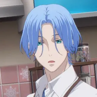 ❄️ e320207d Reki Kyan SK8 the Infinity Anime, SK8 the Infinity, Reki Kyan, Blaue Haare, Charakter, Illustration telegram sticker