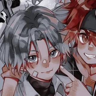 📌 fa774225 Anime, Personaggio, Cartone animato, Ritratto, Amici, Amicizia telegram sticker