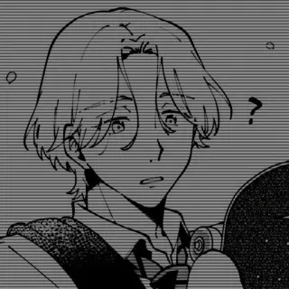 🖤 39735343 Аниме, Манга, Скейтбординг, Вопрос, Рисунок whatsapp sticker