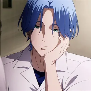 🖤 8c721593 Reki Kyan SK8 the Infinity Аниме, SK8 the Infinity, Реки Кян, Фанатское творчество, Мужчина, Грустный whatsapp sticker