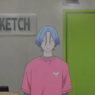 🖤 c0d94550 SKETCH эскиз, аниме, рисунок, персонаж whatsapp sticker