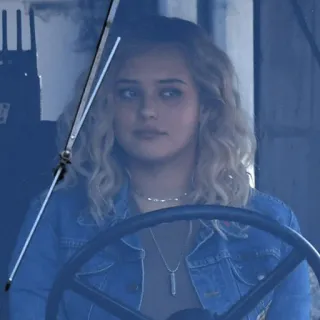 🍇 eb43fff1 kobieta, prowadzenie, blond włosy, kierownica, portret, pojazd telegram sticker