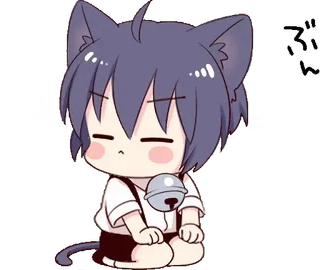 😤 8aad1cf0 アニメ, 猫耳, かわいい, 可愛い, マンガ, ちび telegram sticker