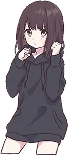 👊 b570b984 动漫女孩, 拳击, 卡通, 插图, 战士, 可爱 telegram sticker