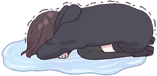 😭 e80a4606 动漫, 伤心, 哭泣, 女孩 telegram sticker