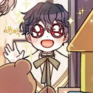 🧸 4b2612c7 반짝 Desenho animado, Anime, Criança, Fofo, Olhos brilhantes telegram sticker