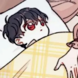 🧸 bdd80b26 almofada, anime, mangá, desenho animado, fofo, sono, cama telegram sticker