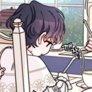 🧸 d16ee2fb 꽐꽐 Anime, Garota, Mangá, Criança, Comendo telegram sticker