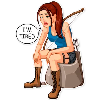 Tomb Raider whatsapp stickers
