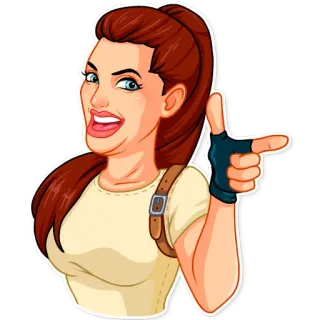 👉 e934c90b Lara Croft Tomb Raider ลาร่า ครอฟต์, ทูมเรเดอร์, ผจญภัย, การ์ตูน, ผู้หญิง, ท่าปืน telegram sticker