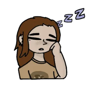 😴 c61f1c15 zz śpiący, zmęczony, zzz, kreskówka, senny telegram sticker