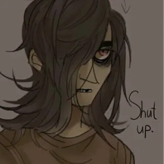 🎨 8583fc59 Shut up. Dessin animé, Personnage, Emo, Gothique, Ferme-la telegram sticker