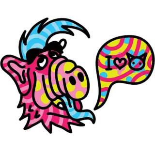 🐶 dafeb4b3 I ❤️ 🐱 gatto, amore, colorato, carino, animale, animale domestico whatsapp sticker