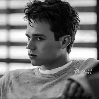 ▪️ 88ff22e8 @Lash_gif hombre, retrato, blanco y negro, actor, cara, perfil telegram sticker