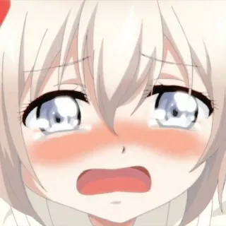 🦩 82be5af3 애니메이션, 울음, 만화, 슬픈, 소녀, 눈물 telegram sticker