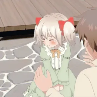 🦩 cf3a6066 애니메이션, 소녀, 드레스, 아이, 귀여운, 만화 telegram sticker