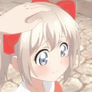 🦩 fc99f74b 애니메이션, 여자, 쓰담쓰담, 귀여운, 일러스트 telegram sticker